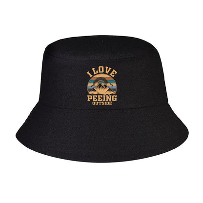 I Love Peeing Outside Mountain Sun Bucket Hat