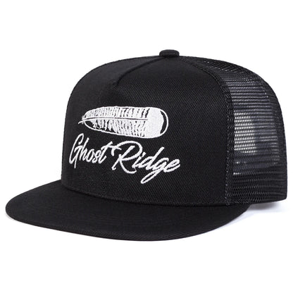Unisex Ghost  Ridge Letter Embroidery Hip-hop Net Hats