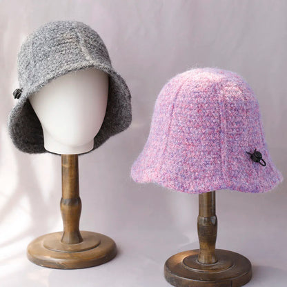 Wool Knitted Winter Bucket Hat