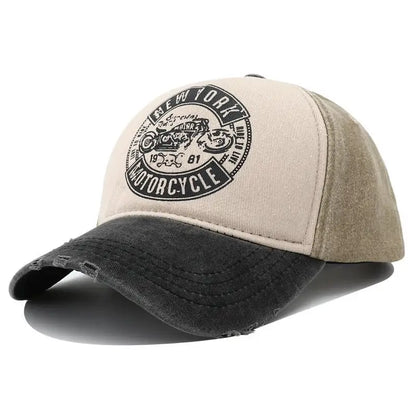 Retro Motorcycle New York Baseball Cap