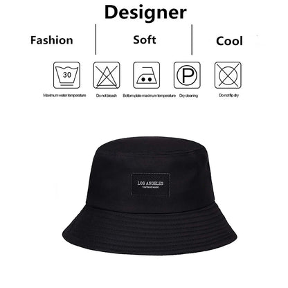 Unisex LOS ANGELES Letter Sticker Bucket Hats
