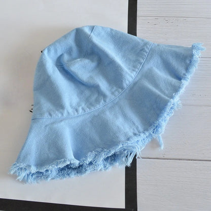 Korean Cotton Tassel Casual Beach Bucket Hat