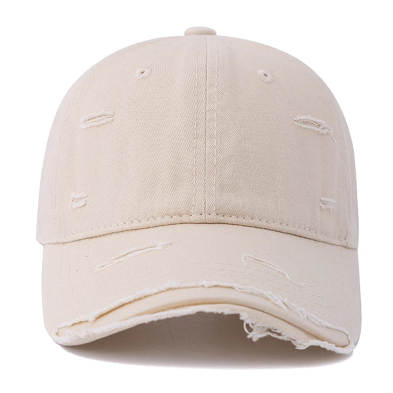 Washed Cotton Retro Distressed Baseball Cap