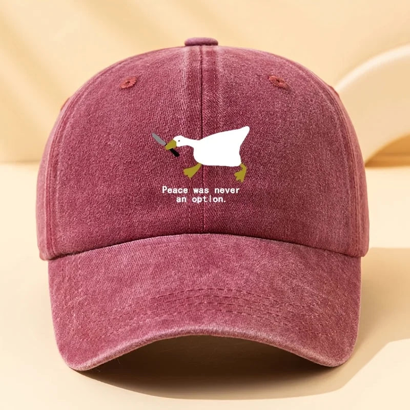 Running Goose Printed Duckbill Baseball Cap