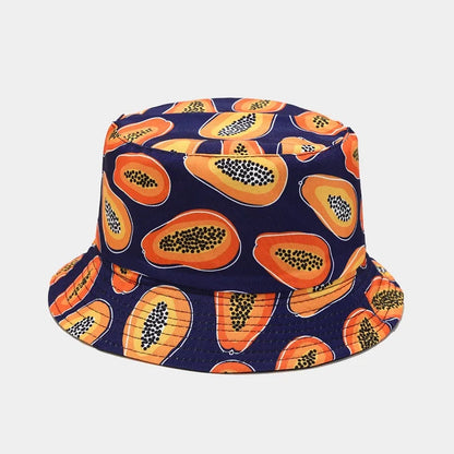 Unisex Tropical Papaya Print Bucket Hat