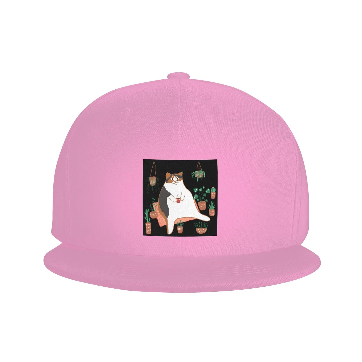 Calico Cat With Potted Plants Cute Graphic Snapback Cap