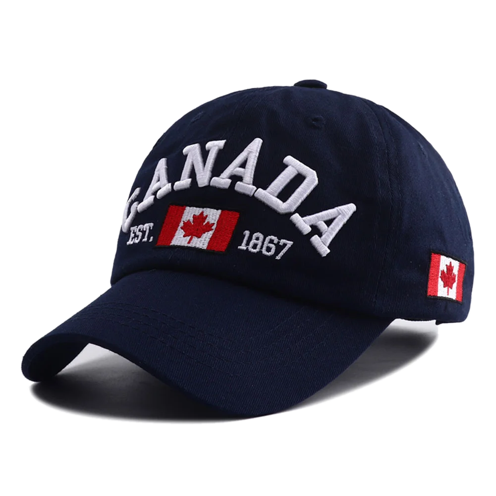 Canada Flag Embroidered Adjustable Snapback Baseball Hat