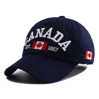 Canada Flag Embroidered Adjustable Snapback Baseball Hat
