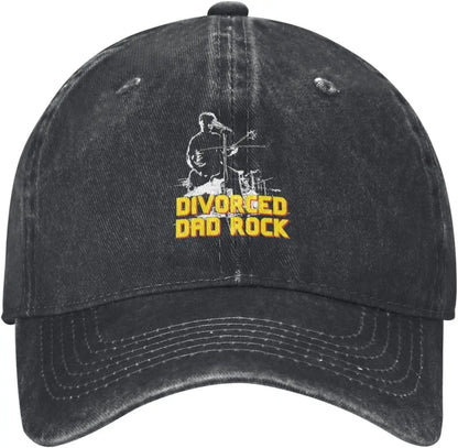 Divorced Dad Rock Distressed Washed Cotton Baseball Cap