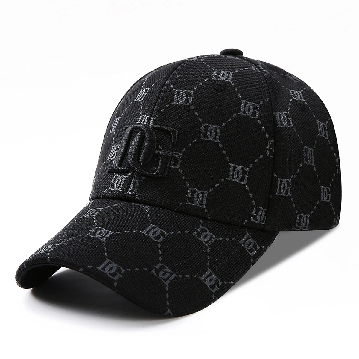 Korean Printed Letter Embroidered Big Head Cap