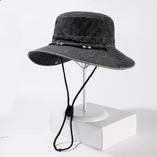 Wide Brim Adjustable Outdoor Bucket Hat