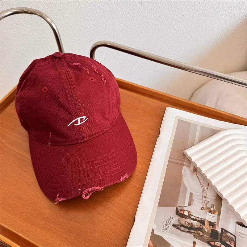 Cotton Letter Embroidered Snapback Cap For Summer Sports
