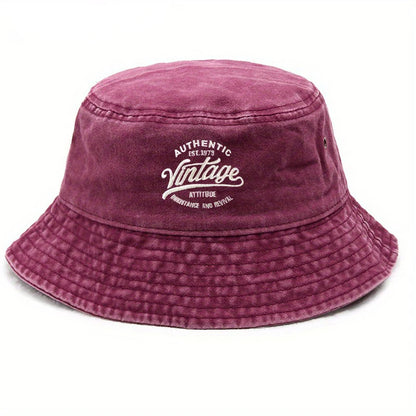 Retro Washed Distressed Vintage Outdoor UV Protection Bucket Hat