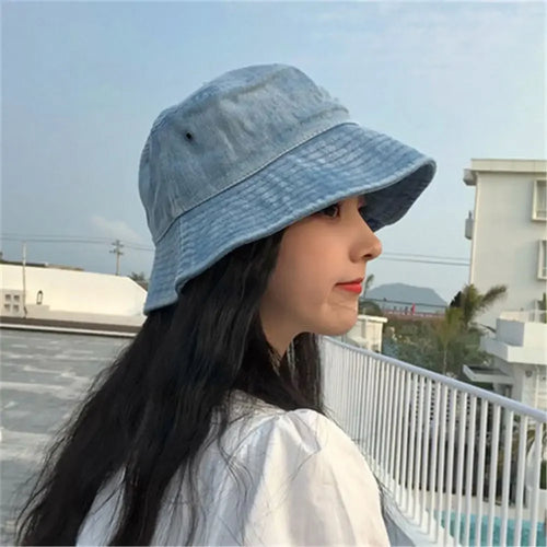 Denim Cotton Unisex Summer Bucket Hat