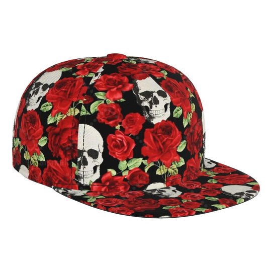 Unisex Skull Print Hip Hop Snapback Cap