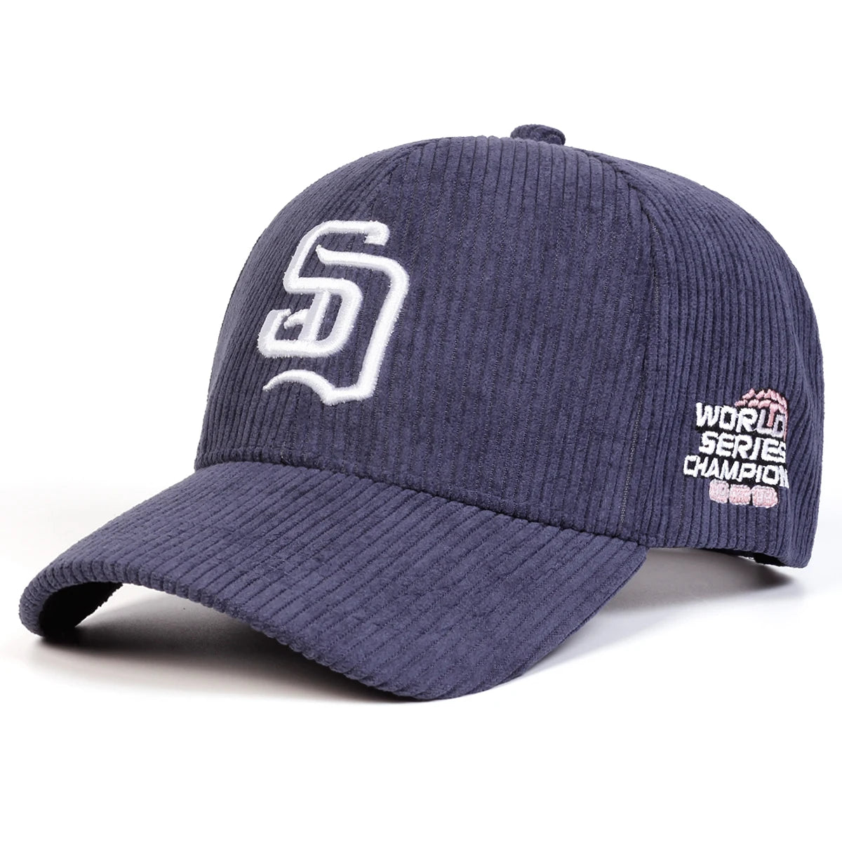 Unisex SD Letter Embroidery Corduroy Baseball Caps