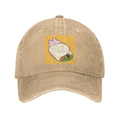 Asamimichaan Cute Asamimi Washed Denim Baseball Cap