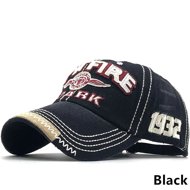 Letter Embroidered Cotton Baseball Cap Unisex