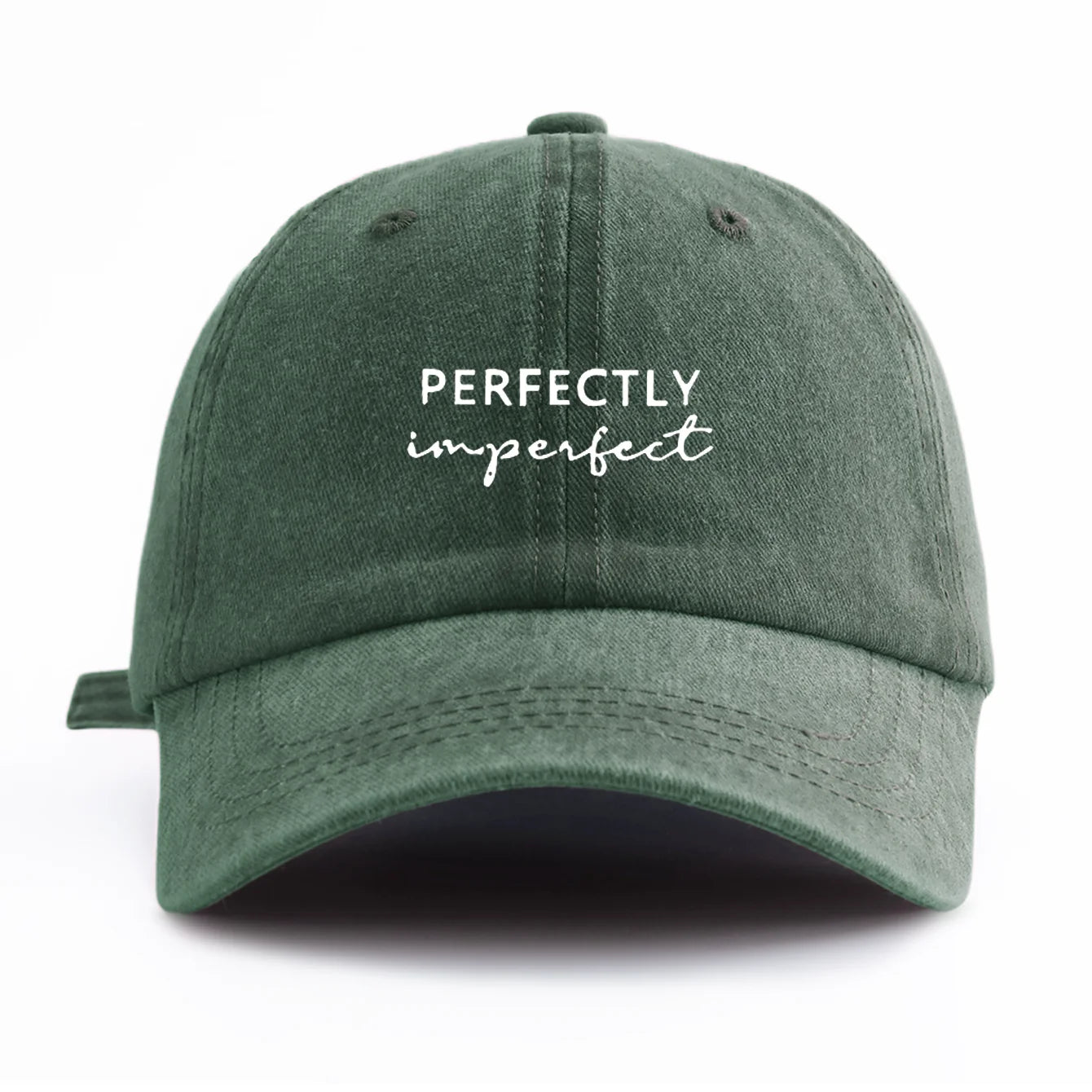 PERIMPFCT Print Minimalist Retro Washed Baseball Cap