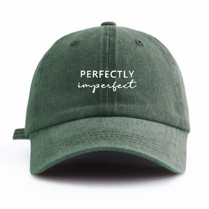 PERIMPFCT Print Minimalist Retro Washed Baseball Cap