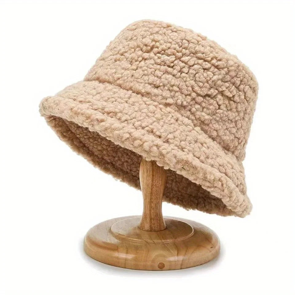 Korean Lambswool Teddy Fleece Winter Bucket Hat