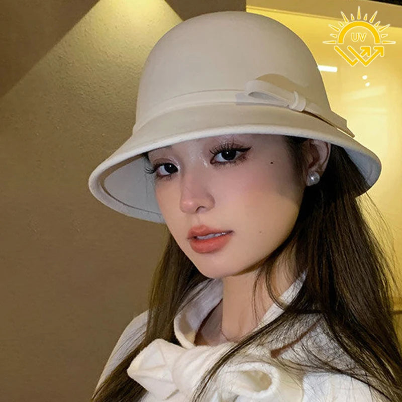 French Bow Warm Winter Bucket Hat
