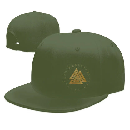 Valknut Odin Symbol Adjustable Snapback Cap
