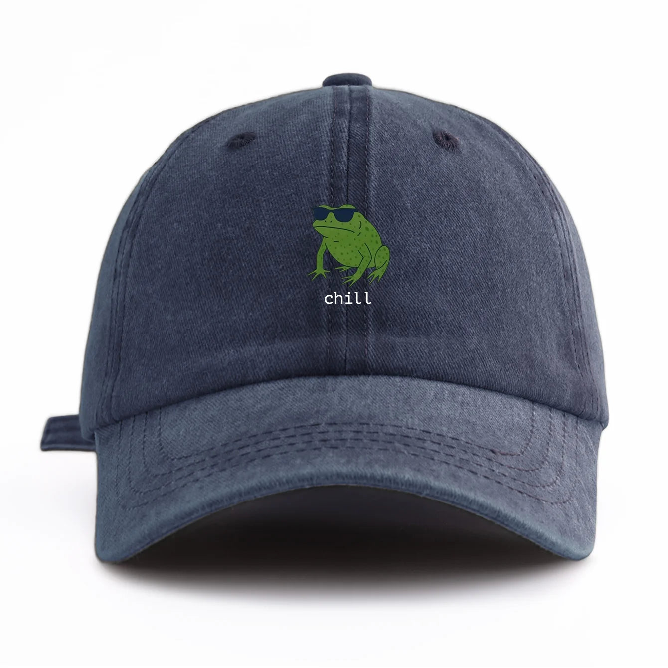 Chill Print Minimalist Retro Washed Baseball Cap