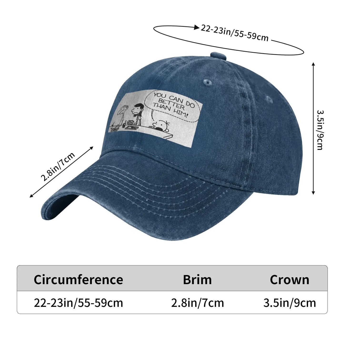 Diary Of Wimpy Kid Better Than Him Denim Baseball Cap