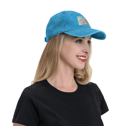 Asamimichaan Washed Denim Adjustable Baseball Cap