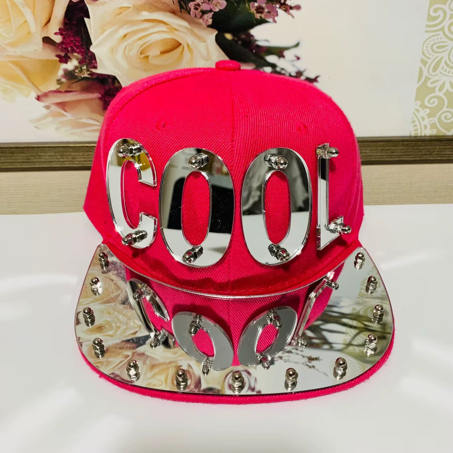 Mirror Letter Hip Hop Snapback Cap