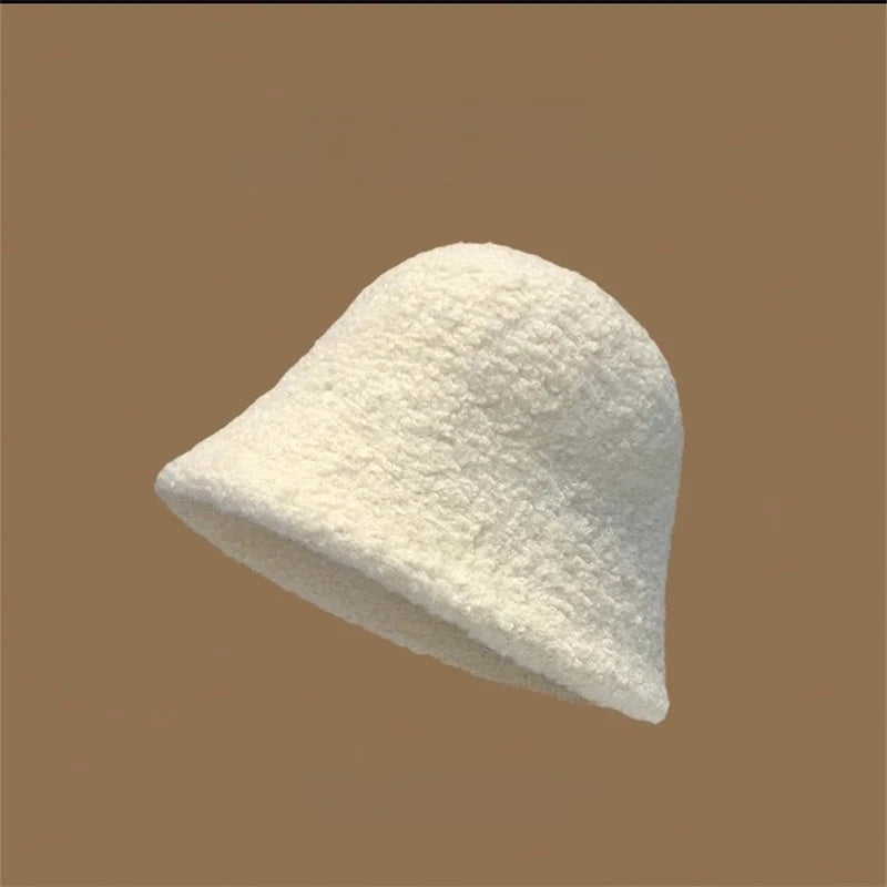 Cute Round Top Wool Bucket Hat
