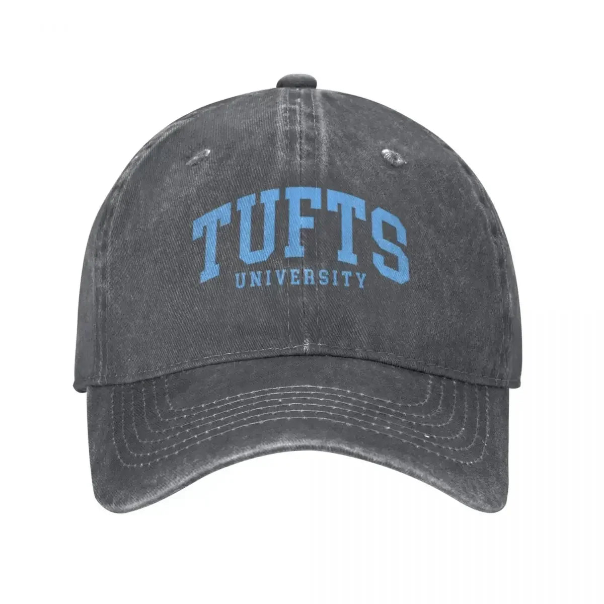 Tufts College Font Washed Denim Baseball Cap