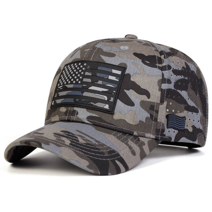 Unisex American Flag Embroidery Baseball Net Caps