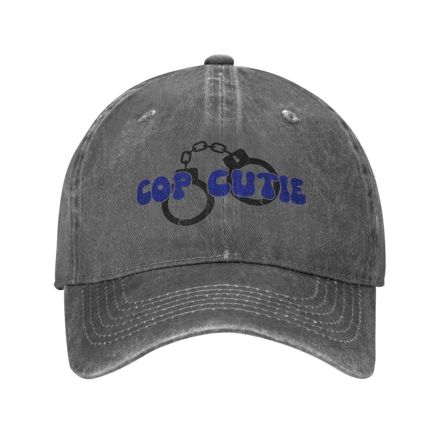 Cop Cutie Blue Washed Trucker Baseball Cap