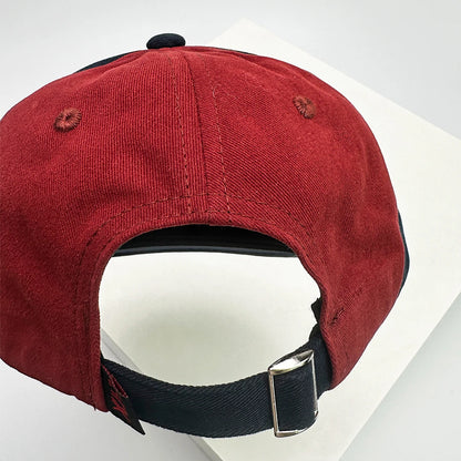 Retro Color Block Letter Embroidery Hip Hop Cap