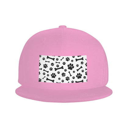 Colorful Dog Paw Print Snapback Cap
