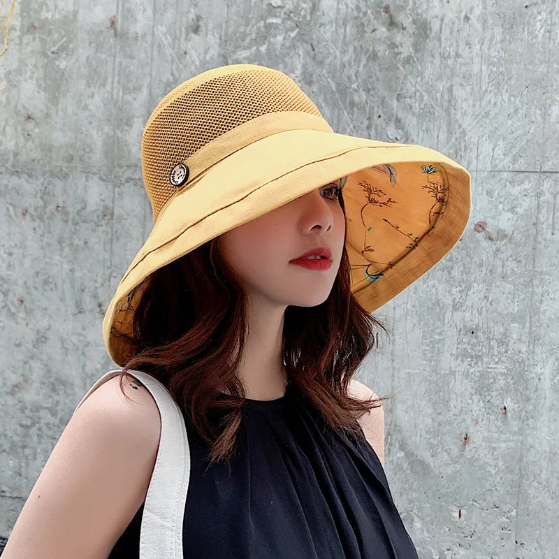 Women's Double-Sided Mesh Bucket Hat