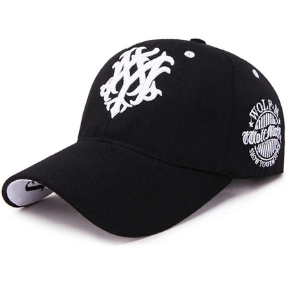 Flame Totem Embroidered Sunshade Baseball Cap