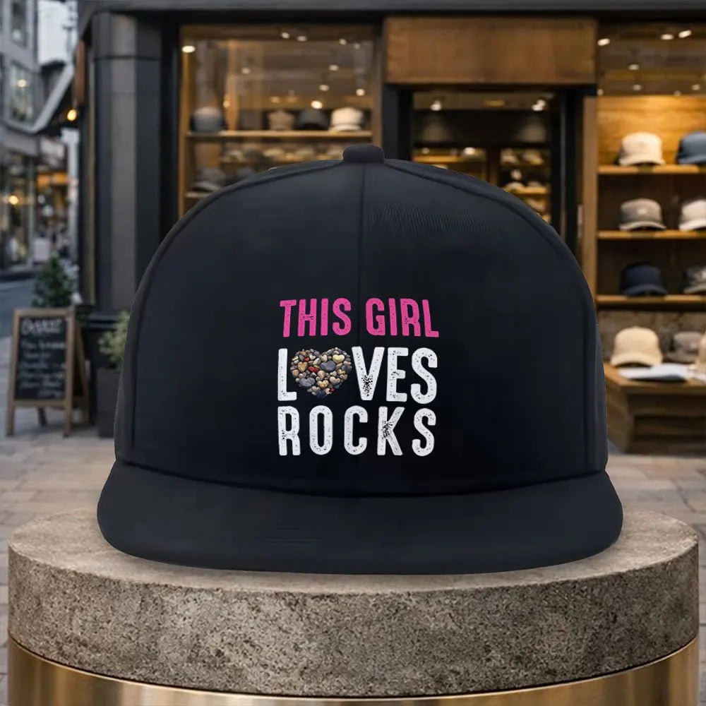 This Girl Loves Rocks Streetwear Snapback Cap
