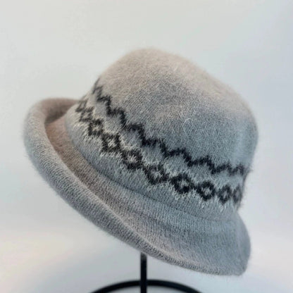 Jacquard Knitted Brimmed Winter Bucket Hat