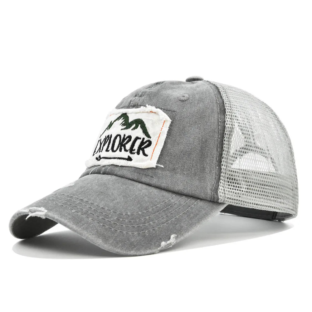 Explorer Large Letter Embroidered Baseball Cap