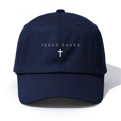 Jesus Saves Print Baseball Cap