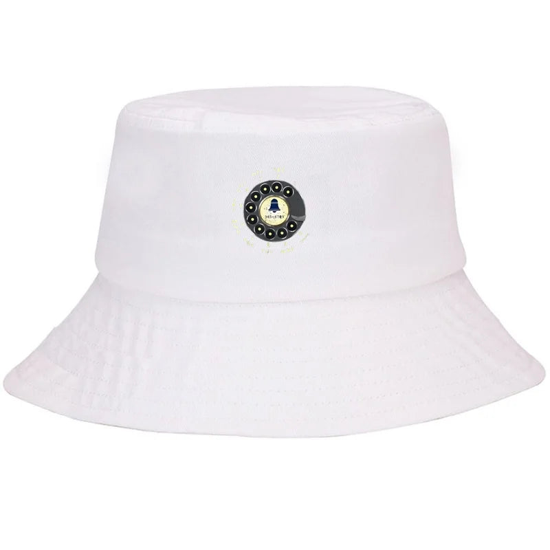 Retro Graffiti Dial Sign Vintage Street Style Bucket Hat