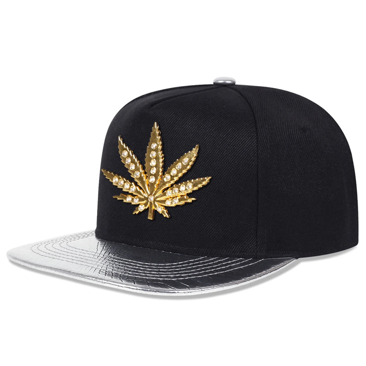 Unisex Maple Leaf Label Leather Hip-hop Hats