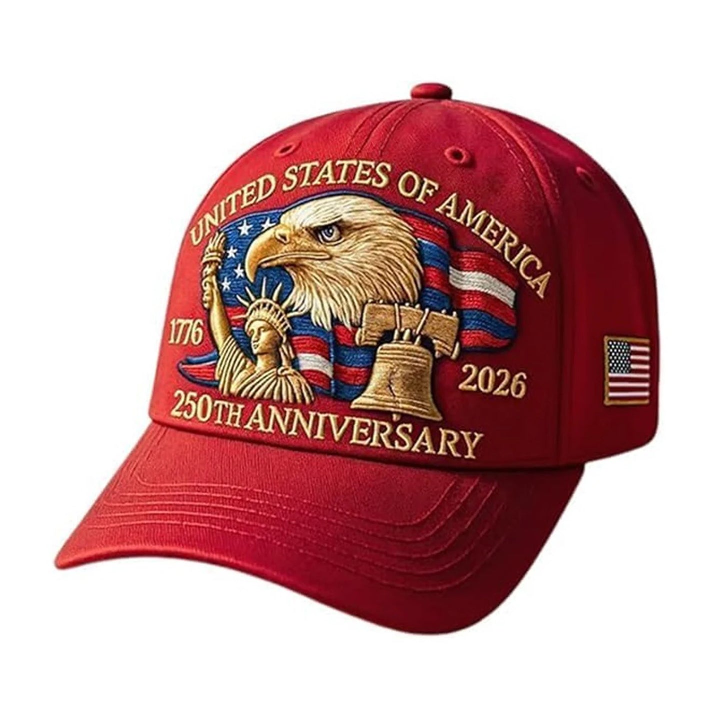 Vintage Eagle Patriotic 250th Anniversary Snapback Cap