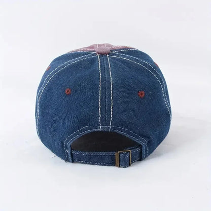 Trendy Distressed Cotton Embroidered Adjustable Baseball Cap