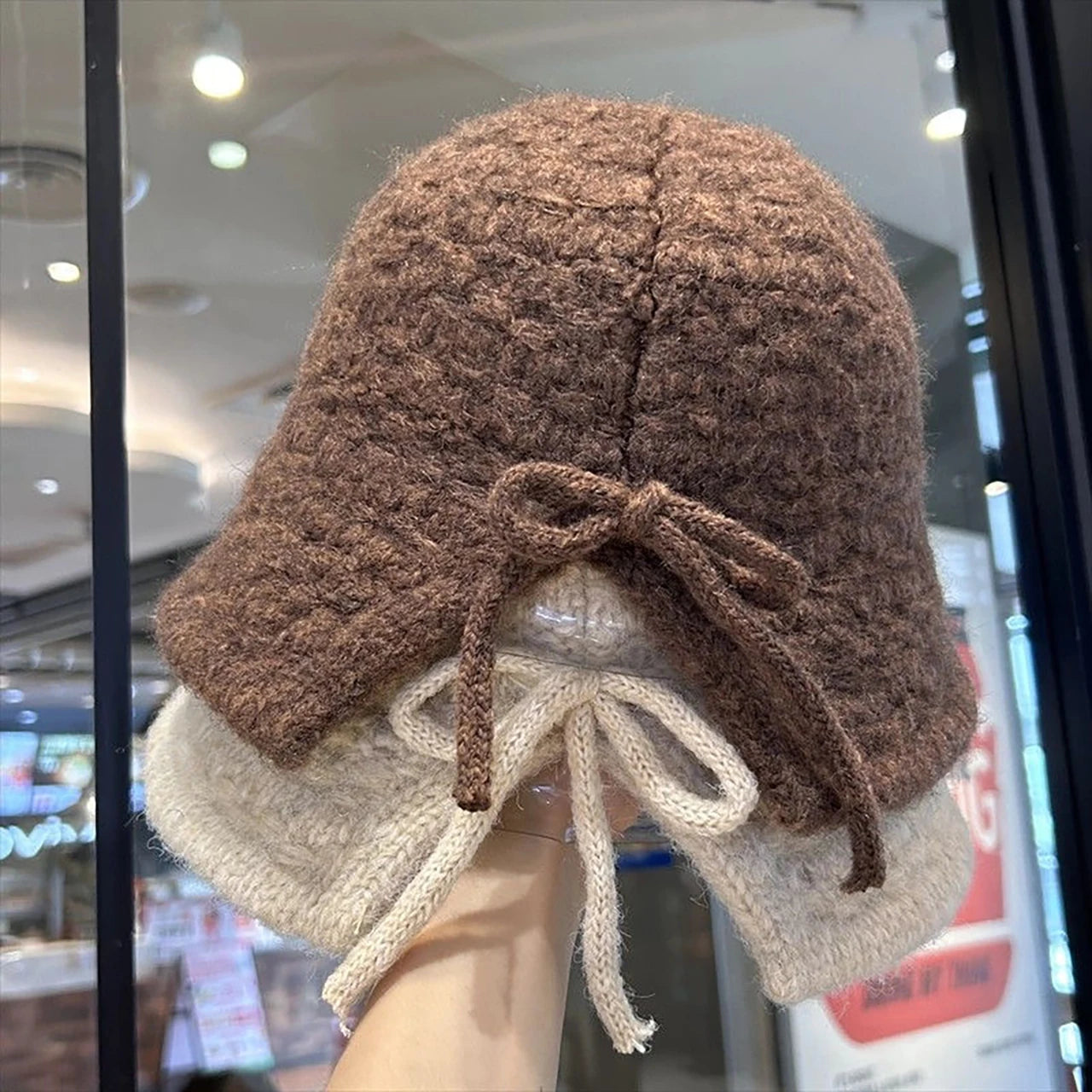 Korean Warm Solid Wool Bucket Hat
