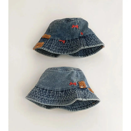 Washed Ripped Denim Fisherman Hat
