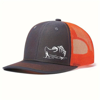 OutdoorSports Hip hop Hat Fisherman Printed Net Hat